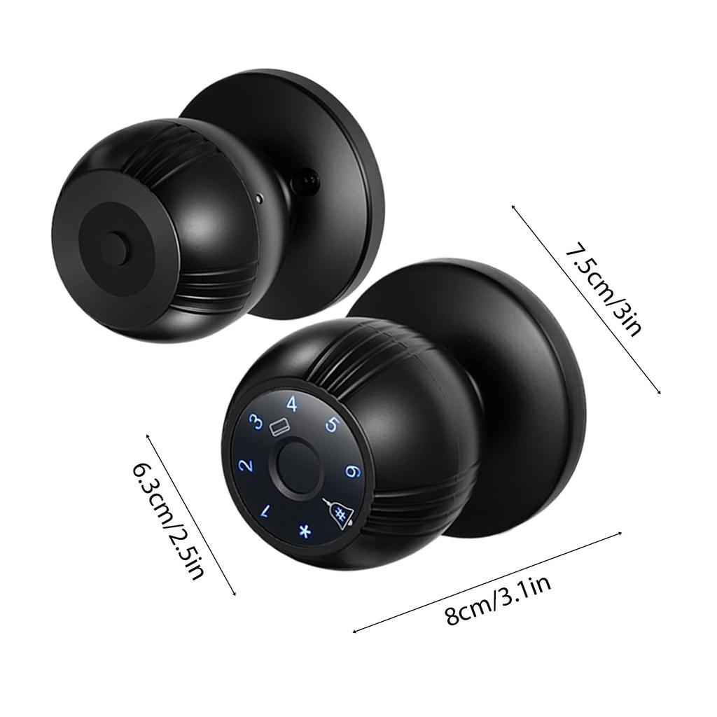 Smart Lock Keyless Entry Door Lock Fingerprint Door Knob TY App Remote Access BT 5in1