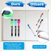 Dry Erase Markers, 12Pcs Colorful Magnetic Whiteboard Markers, 1mm Fine Tip Magnetic Dry Wipe Pens with Eraser Cap, Low Odor Thin Dry Erase Markers