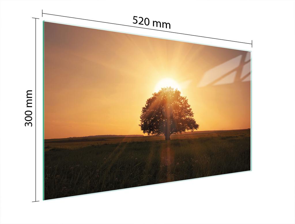 SZKLANA DESKA DO KROJENIA 52x30 DRZEWO