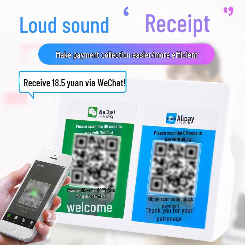 

QR Code Payment Speaker with Bluetooth for Alipay and WeChat червоний