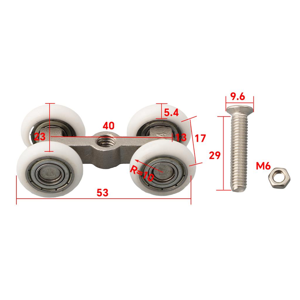 1 Set Sliding Door Roller Load Bearing Hanging Wheels For Home Sliding Doors Hardware Accessories Easy Installation