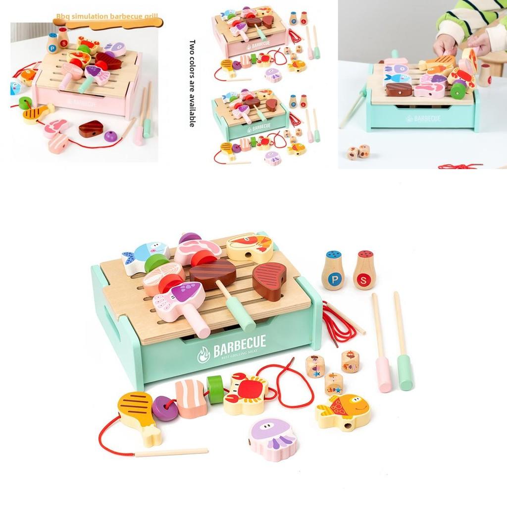 Wooden Kids Cooking Playset With Multiple Functions For Interactive Family Kitchen Game