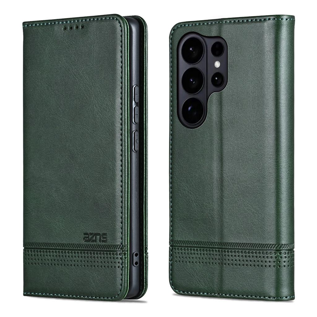 Magnetic Cow Pattern Cards Solt Leather Wallet Phone Case For Samsung S26 Ultra S25 Plus S24 S23 A06 A17 A07 Bag Flip Book Cover