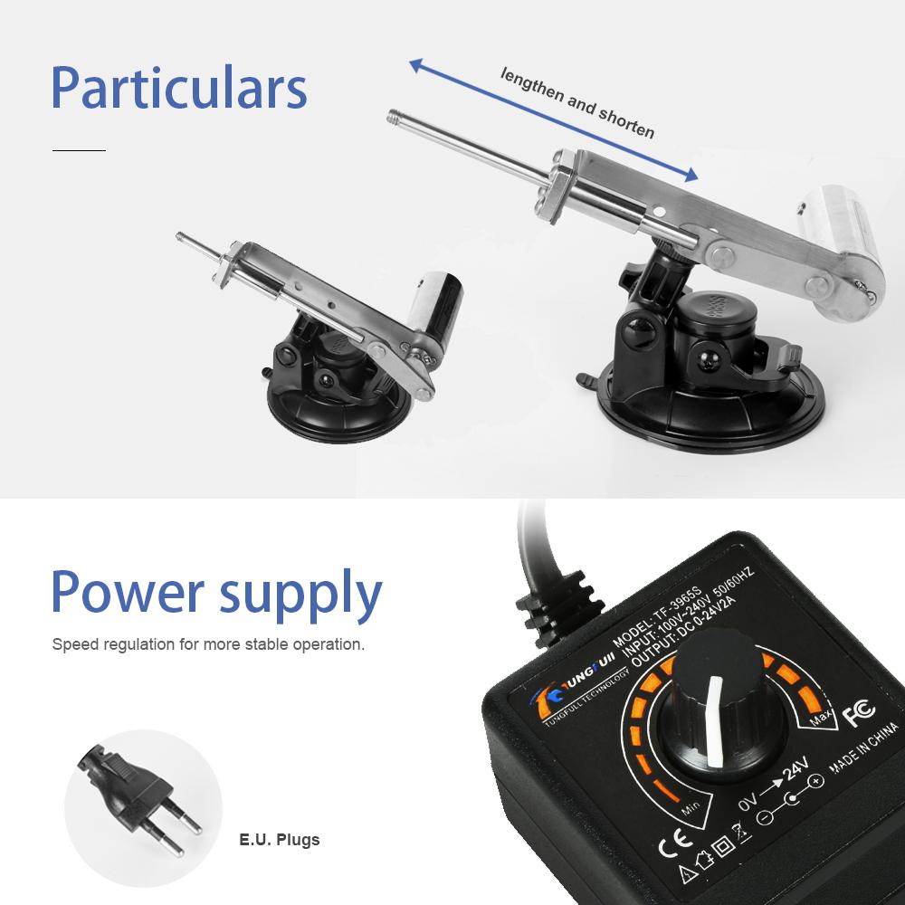 Teleskopický lineární aktuátor se zdvihem 45 mm DC 24V Mini vratný mechanismus Motor Lineární aktuátor Nastavitelný výkon Rychlost EU/US