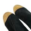 CELINE Wedge Sandals Espadrille suede Sandals black suede Used