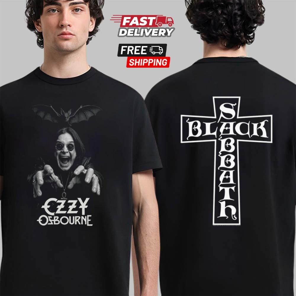 Черная футболка Ozzy Osbourne Bat Hard Rock, Футболка для фанатов Ozzy Osbourne, Унисекс футболка XXXXL