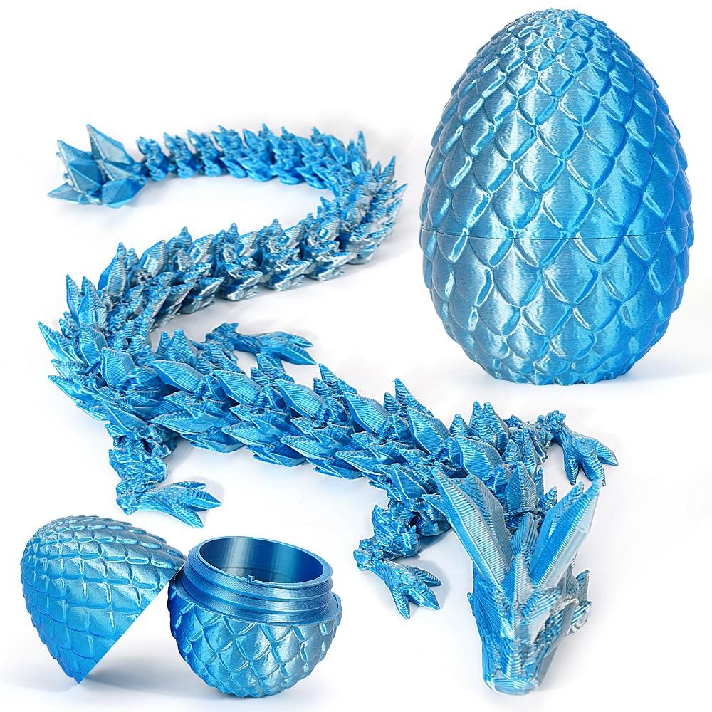 

3D Printed Dragon Egg Easter Decoration Creative Decompression Dragon Egg Articulated Crystal Dragon Fidget Toy Kids Gifts