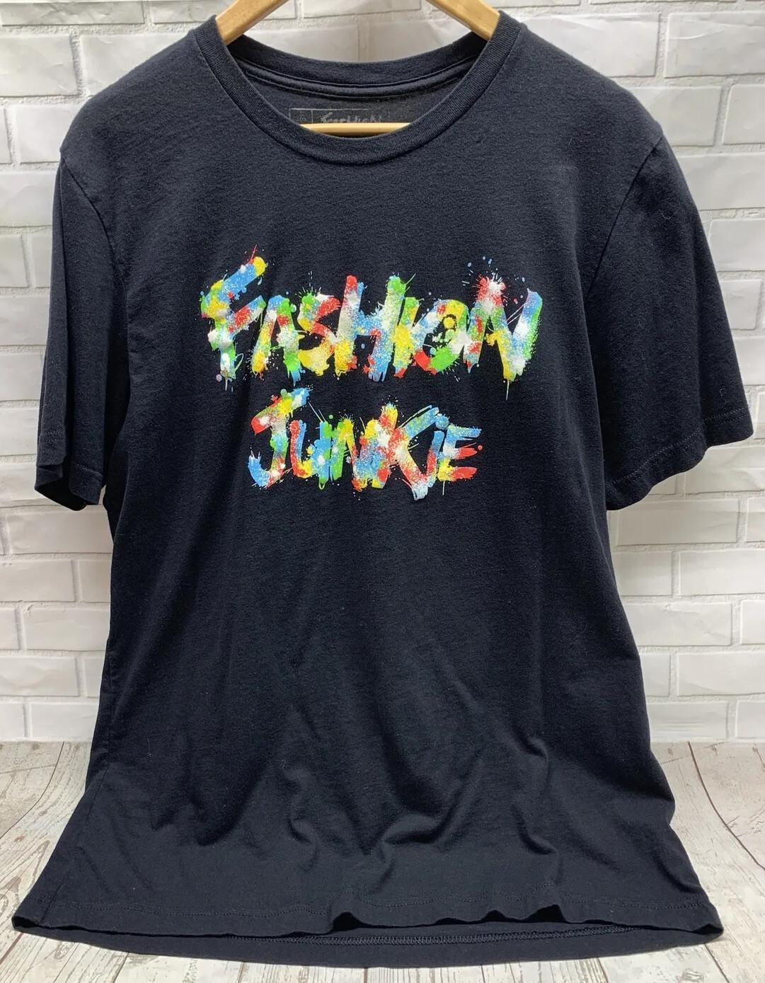 

Fashion Junkie Men s Graffic T-Shirt Black Size X Large 2XL