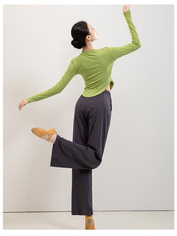 Spring & Autumn Loose High-Waist Wide-Leg Pants for Adult Female Modern Dance