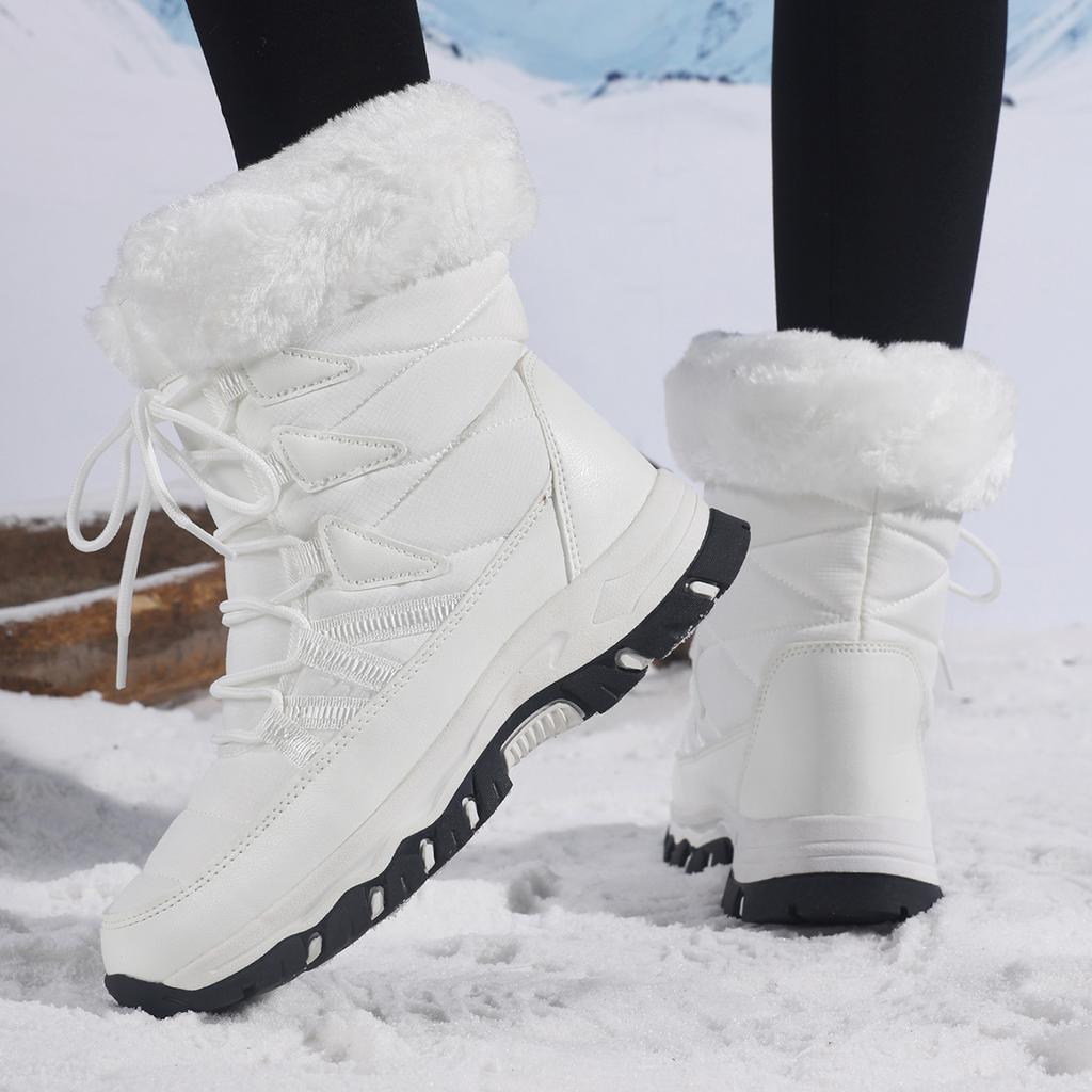 TUINANLE Warm Winter Plush Boots Women Snow Boots Comfortable and Casual Ladies Cotton Shoes