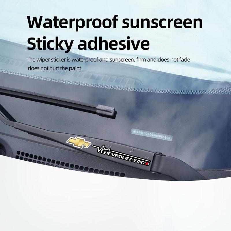 2Pcs Car Stickers Wiper Decoration Decals For Chevrolet Corvette Montana TrailBlazer Silverado Traverse Equinox Bolt Cruze Spark