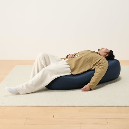 MUJI MUJI Body-fitting rectangular sofa cover Navy Width 120 x Depth 38 x Height 38 cm Polyester plain weave 83435691