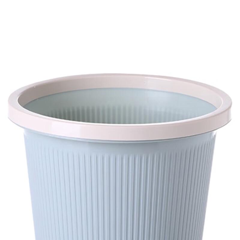 Haisidike Lidless Plastic Round Trash Can, 6-Pack