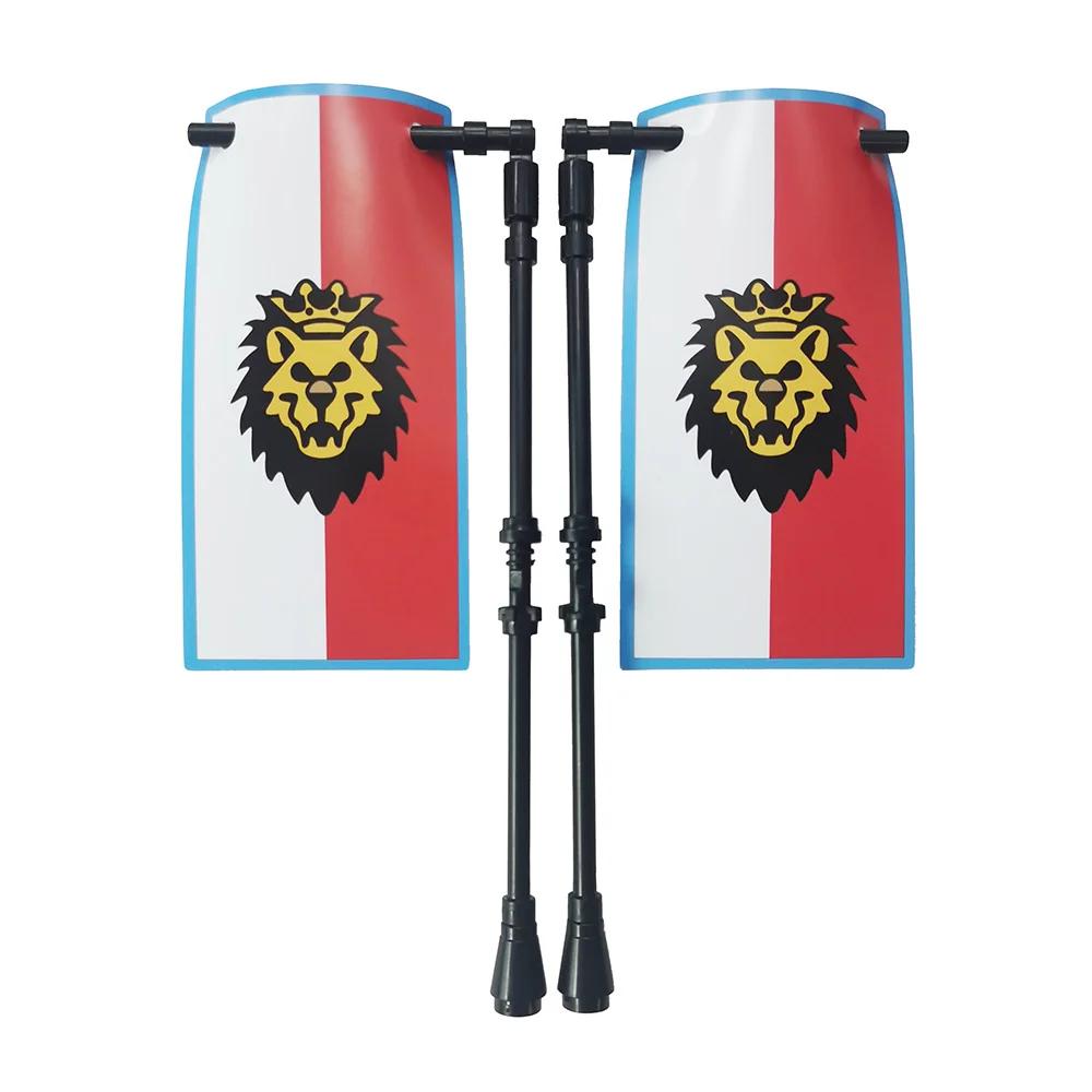 Średniowieczny Zamek Rycerz Legion Flaga Klocki Wojskowa Postać Krzyżowcy Flagi Gondor Starożytny Święte Cesarstwo Rzymskie Zabawka