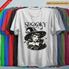 Spooky Girl Witch Black Cat Vintage Style T Shirt Halloween Costume Gothic Tee