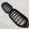 Dual Slat Front Racing Grilles Grills For BMW 2 Series F44 218i 220i M235i 216d 218d 220d Gran Coupe M Sport 2020-2024 Black ABS