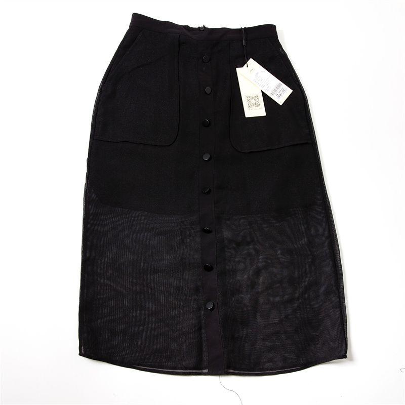 

Domestic Counter. Double-Layer Fabric Soft Veil Translucent High Waist Skirt Women s Summer Skirt Long Skirt 126 Grid Black 36 yards