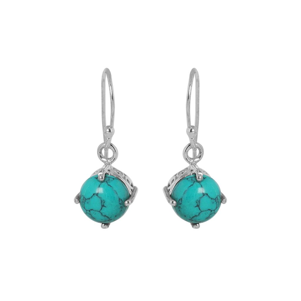 Turquoise Silver Pendant Earring Set, 925 Sterling Silver Handmade Jewelry, Silver Women Jewelry, Gift For Her An0449-160