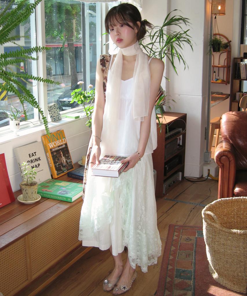 Minssio Frill Lace Wrap Skirt_Mint