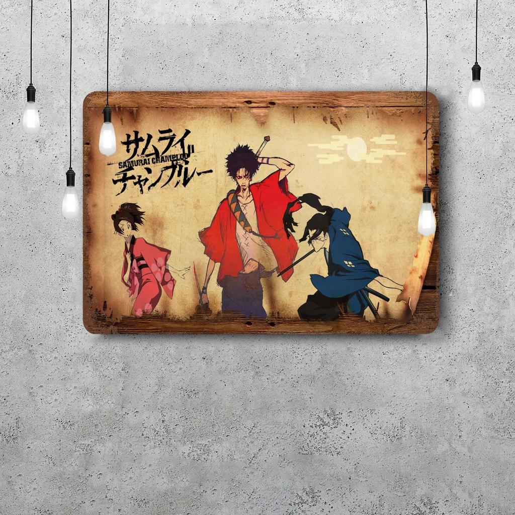samurai champloo Decor Vintage Metal Signs Tin Signs Captain Poster Decor for Bar Pub Club Man Cave Wall Decoration