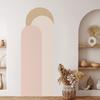 Wandaufkleber, Boho-Bogen in gedeckten Tönen und geometrische Linien Wandsticker für Schlafzimmer Wohnzimmer Heimdekoration