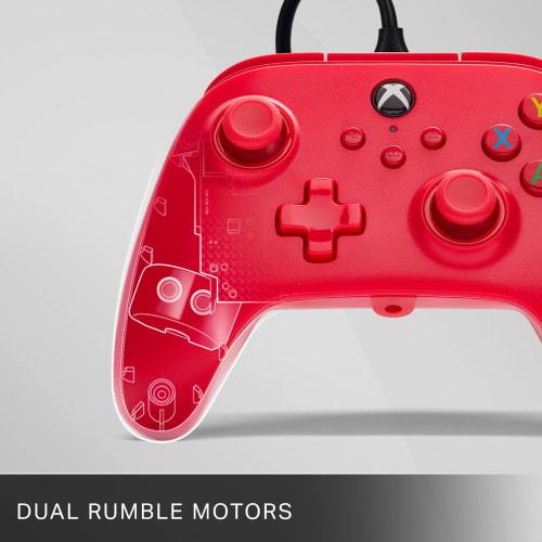[2 Year Warranty] Powera Wired Controller Xbox Series X|s Xbox One Pc for Windows 10/11  Official Licensed  1519366-01 Red Double Vibration Function