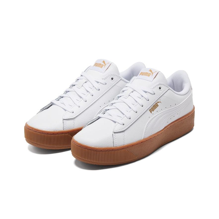 Puma Vikky Platform Anti-Friction Durable Lightweight Low-Top Sneakers Women Sneakers White 384643-03