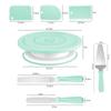 FAIS DU Macaron Cake Turntable Set with Cream Nozzles Scrapers Upgraded Revolving Cake Stand Tools for Baking Pastry Decorations