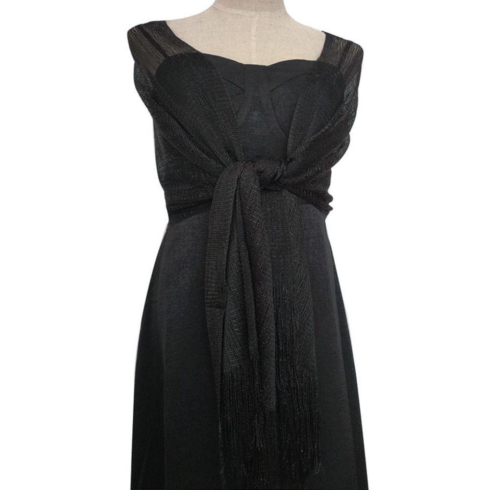 Elegant Temperament Tassels Dresses Shawls Wedding Scarf Evening Scarf Bridal Shawls