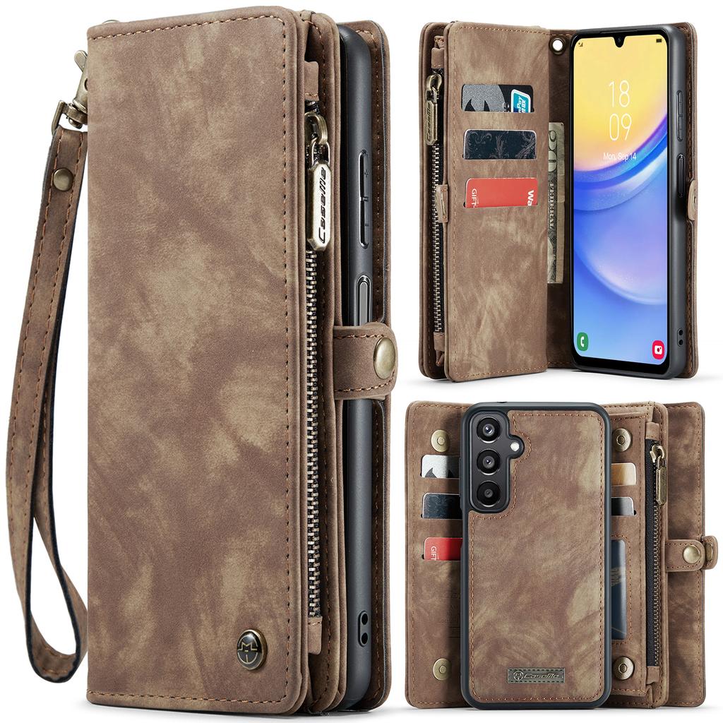 For Samsung Galaxy A16 5G/A16 4G Phone Cases CASEME 008 Leather Cover with Detachable Wallet and Strap