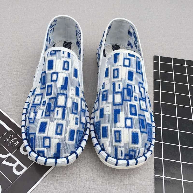 Old North Handmade Cloth Shoes Social People Hollow Mesh Shoes Air Conditioning Shoes Lazy Pervert Embroidery Face Mesh Sandals