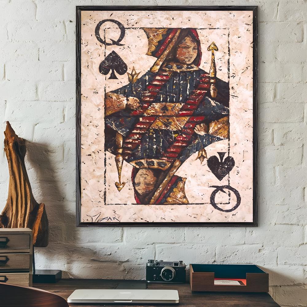 Cool Playing Card Fashion Luxury Poster Sticky Wall Art Printing Waterproof Home Living Bed Room Bar Aesthetic Decor
