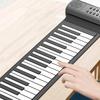 Roll Up Piano with Built In Speaker 16 Tones 6 Demos Supports Recording Sustain Headphone Jack Silent Hand Roll