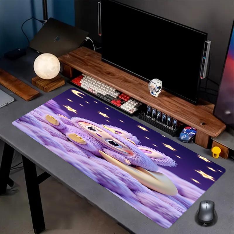 Labubu Print Mouse Pad, Anti‑Slip Desktop keyboard Mat, for PC Laptop Gaming Working Daily Use, Cool Festival Surprise Gift
