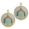 Sea Glass Nativity Christmas Ornament Beach-Inspired Hanging Ornament Nativity Christmas Tree Decoration for Xmas Tree Coastal Home Decor