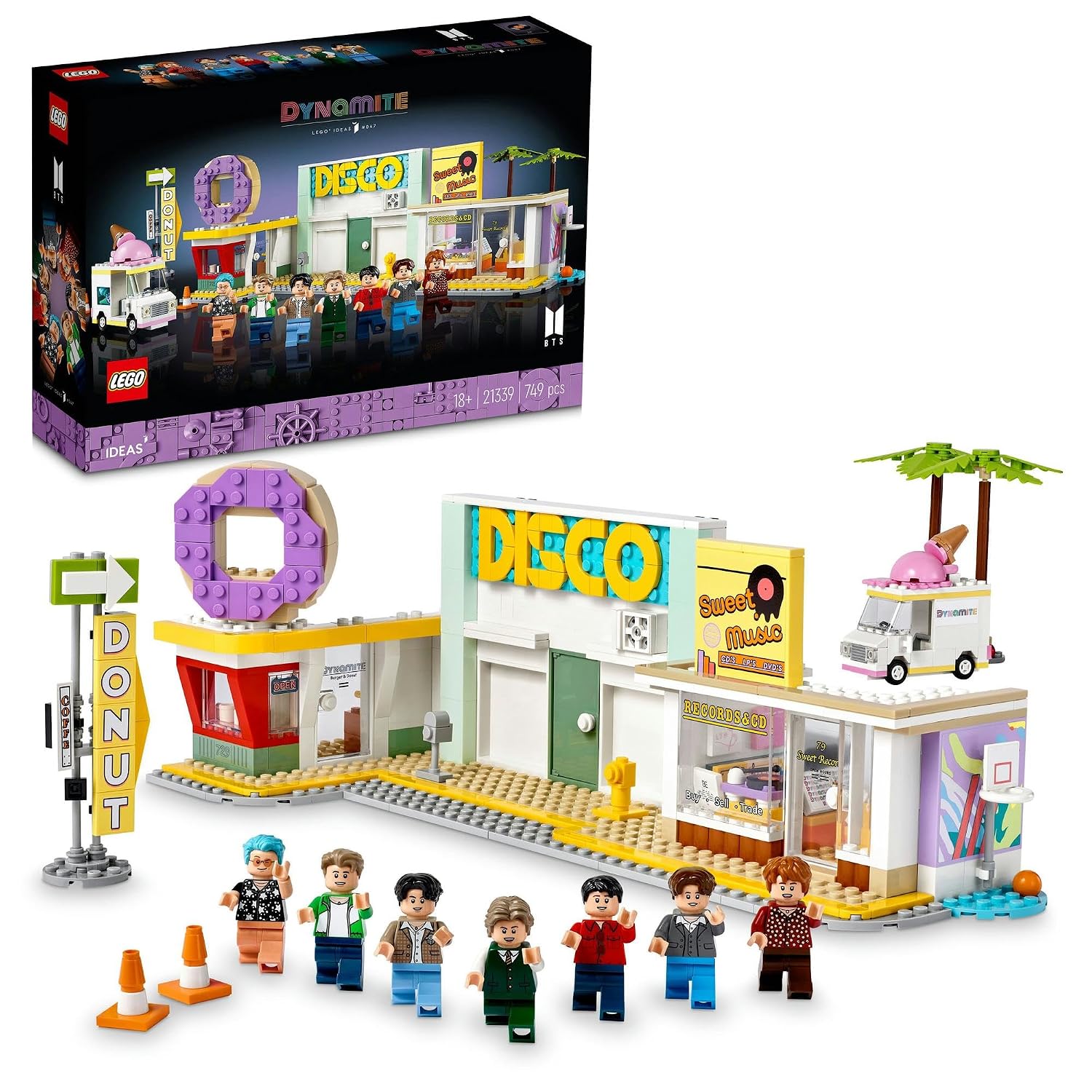 LEGO Идеи BTS Динамит игрушка подарок день рождения кубик Рождество мужской женский интерьер стильный мать отец 21339