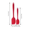 2pcs Long Handle Silicone Spatula Silicone Baking Spatula Set Silicone Butter Spatula  Cooking Class