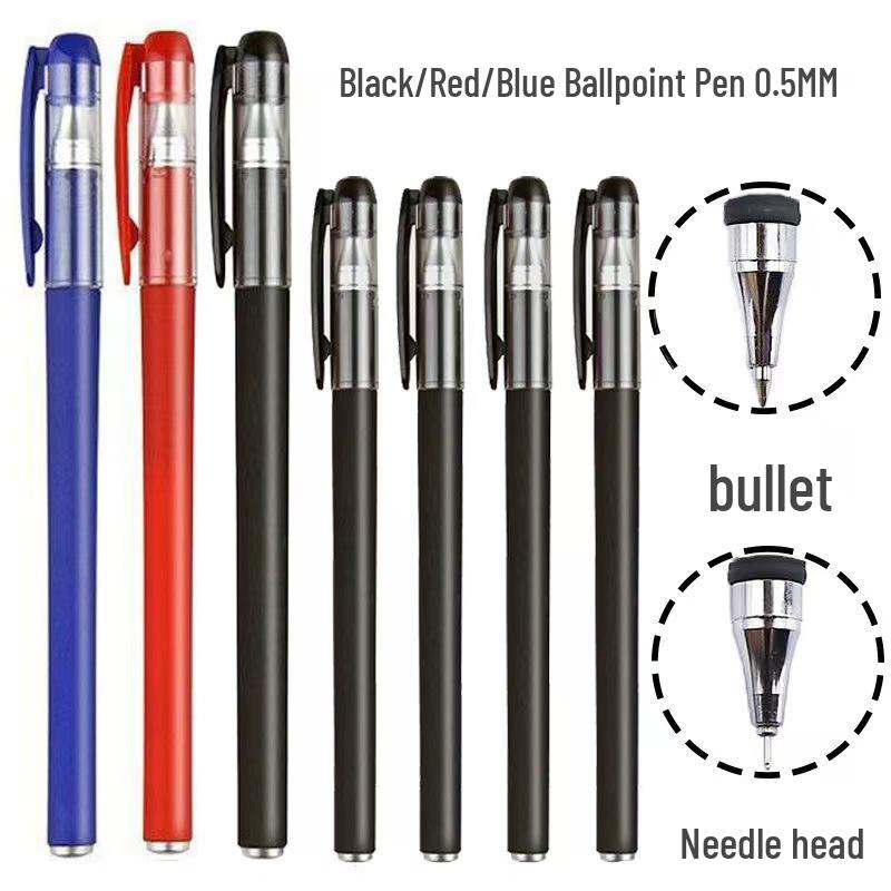 European Standard 0.5mm Black Bullet Tip Neutral Pen Set with Office Refills