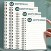 Multifunctional A5/B5/A4 Coil Notebook Grids/Blank/Horizontal Line Flip Over Notepad 80Sheets Diary Book Students Gift