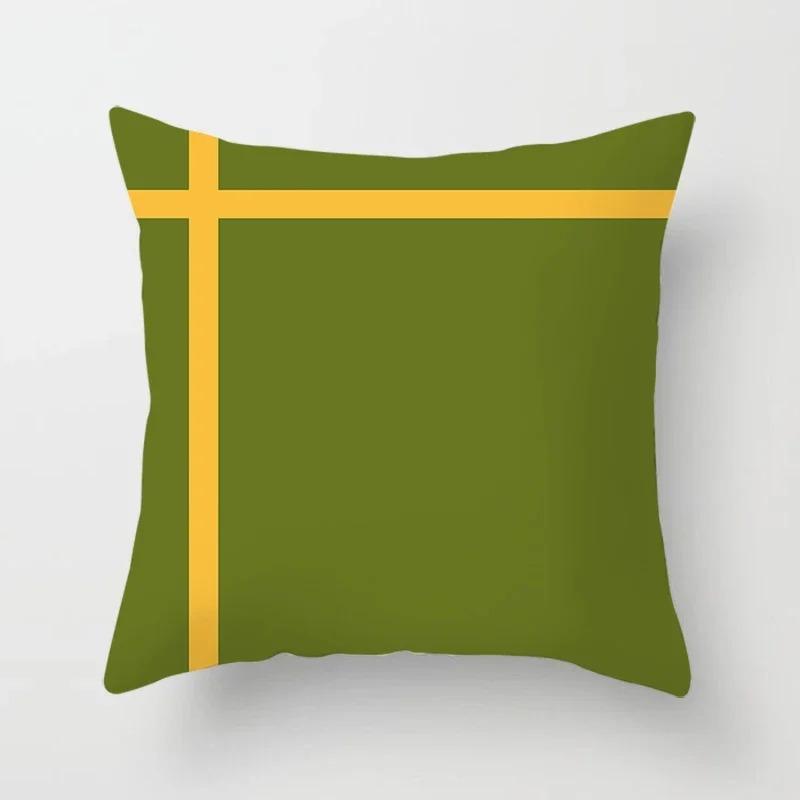 Simple Geometric Pattern Decorative Pillowcase Car Sofa Square Cushion Pillowcase