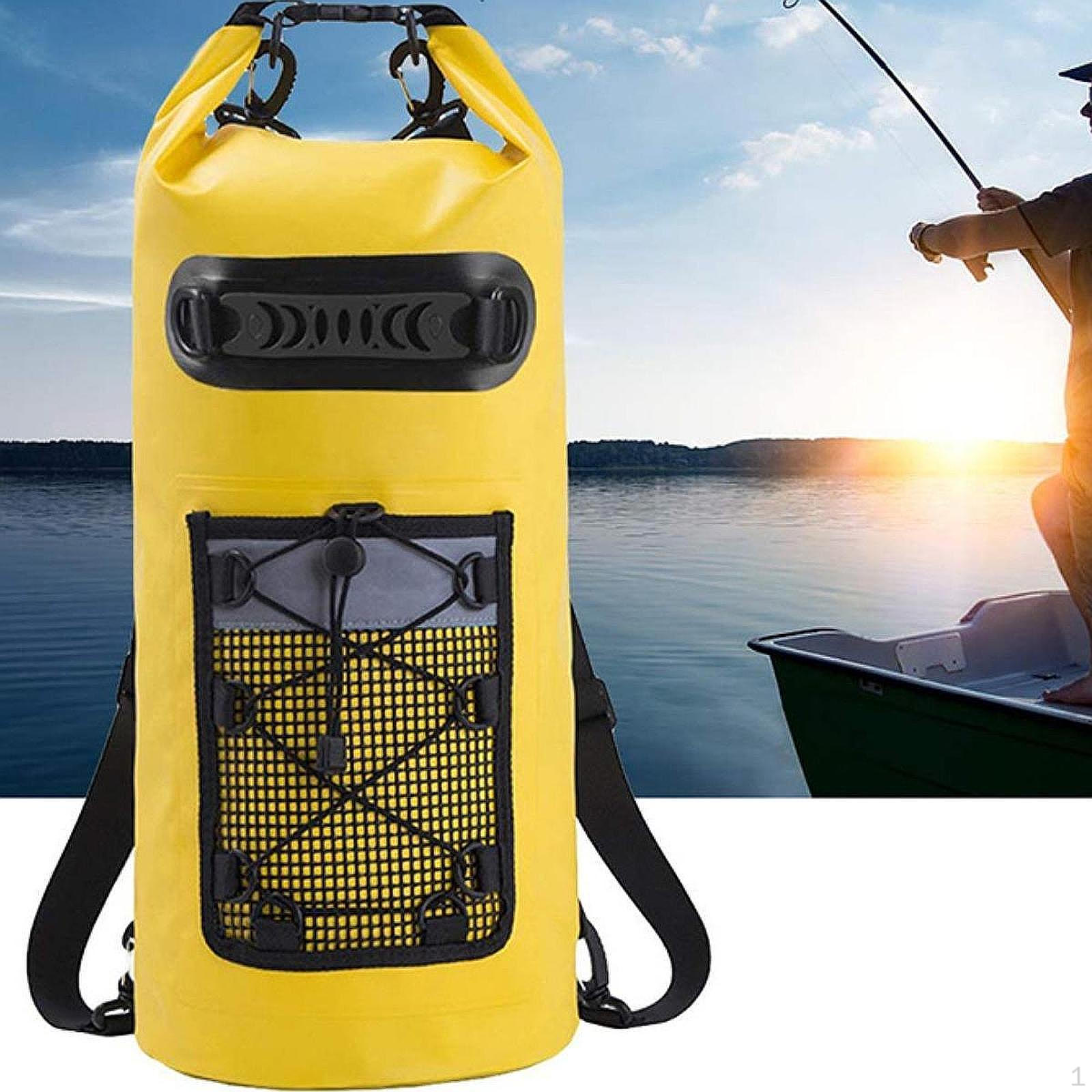 

Dry Bag Float Backpack Storage for Rafting Boating Hiking Swimming 20L жовтий