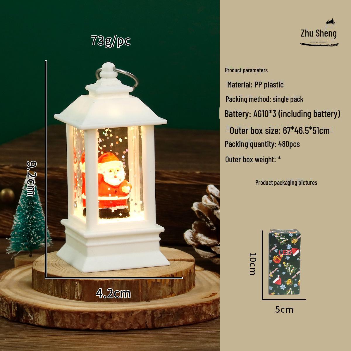 

Рождественский светодиодный фонарь в виде снежного шара с декором в виде Санта-Клауса и снеговика, ночник-подсвечник.