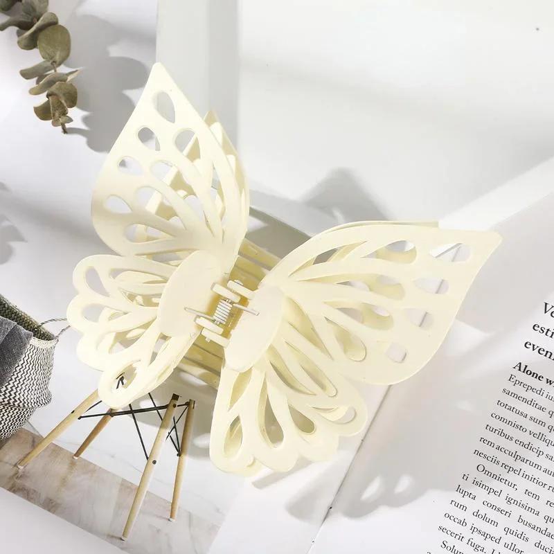 Hairpin Womens Summer Fashion Large Hollow Butterfly Clip Hairpin Cute Korean Fairy Headdress Girls Party Accessories