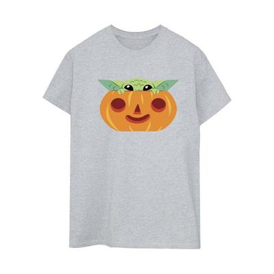 Womens/Ladies Grogu Pumpkin Boyfriend T-Shirt