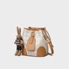 Leather bag women's autumn and winter new niche design versatile messenger bag premium bucket bag luggage