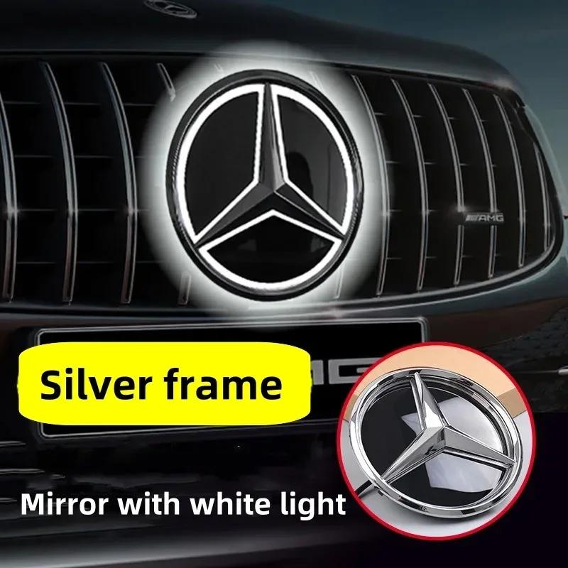 Přední mřížka auta Logo Světlo zrcátko LED Odznak Znak Svítící Dekorativní světlo Pro Mercedes Benz W213 E-Class příslušenství