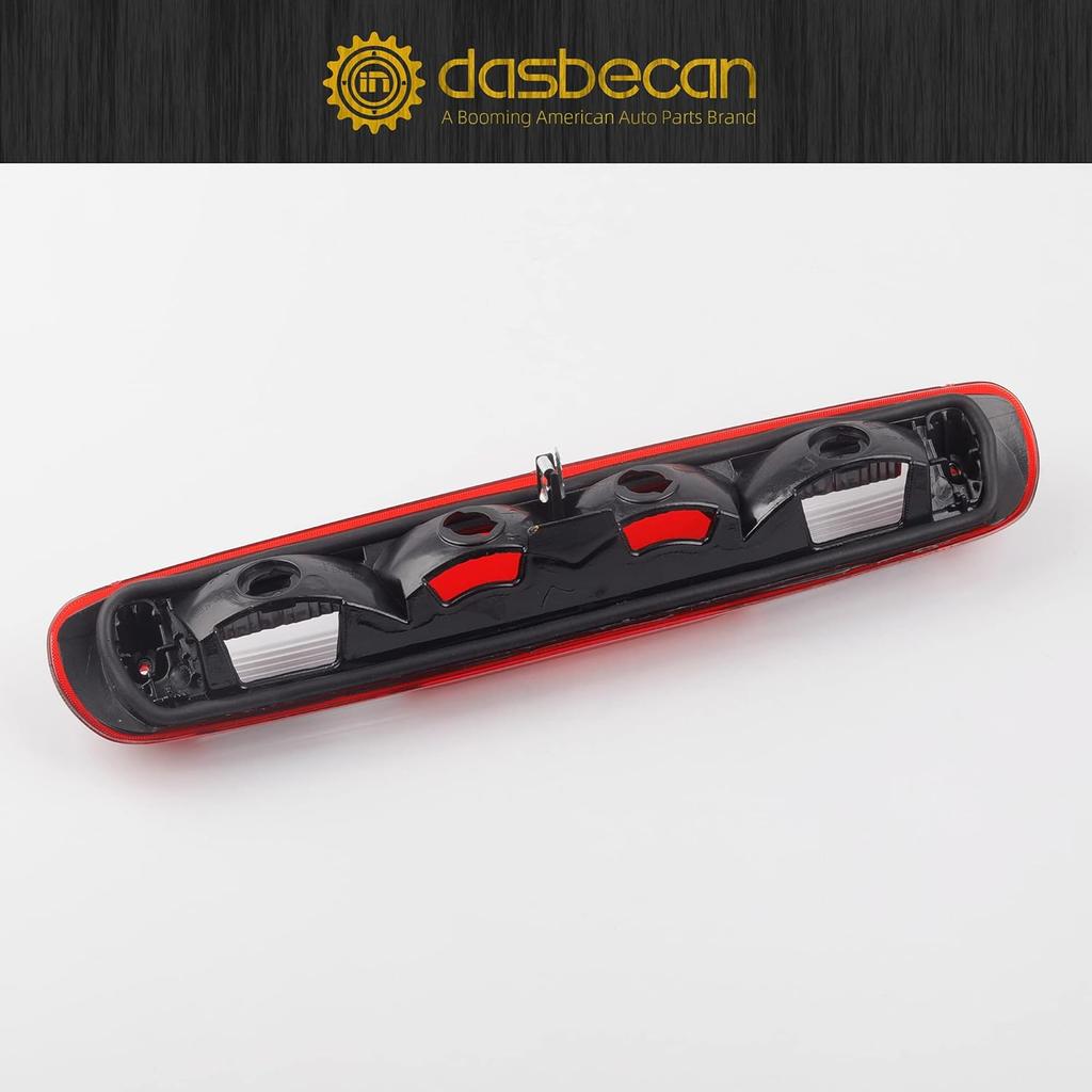 Dasbecan GM25890530 Red Rear Center High Mount Brake Light Compatible With GMC Sierra Chevy Silverado 2007-2013 Replace 923-247 Led Lamp Red Housing