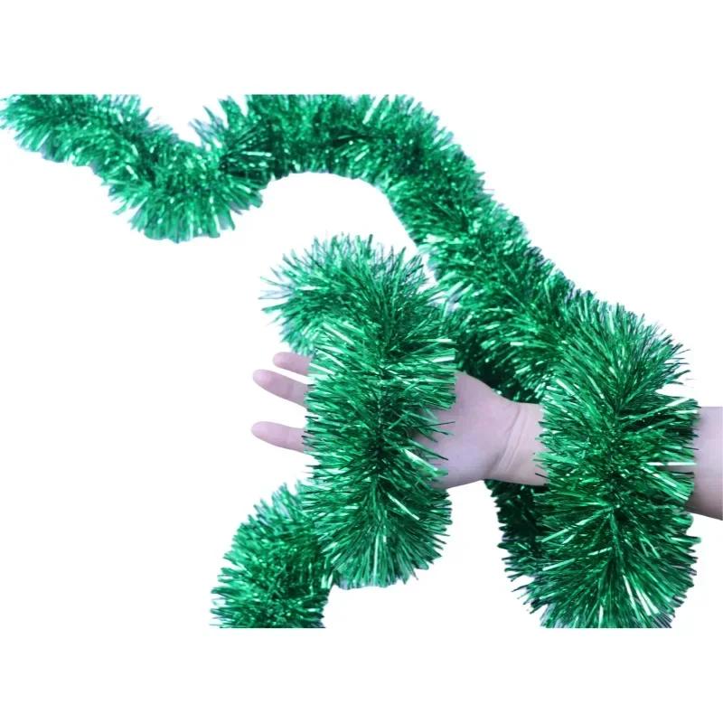 2m Christmas Tinsel Garland Shiny Hanging Garland Ornaments for Christmas Tree Party Supplies Indoor and Outdoor Decoration