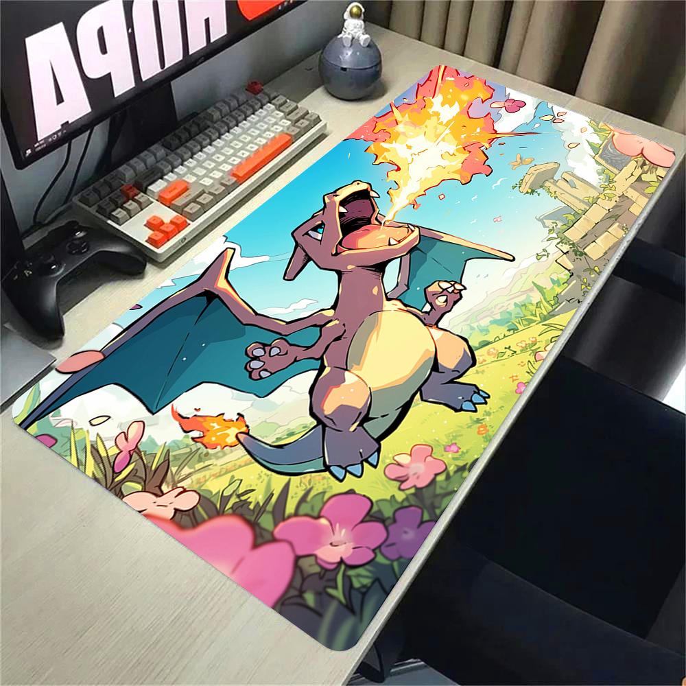 Gamer XXL Custom Mouse Mat P-pokemonS Cartoon Mouse Pad Desk Mat Table of Office Carpet Gamer Natural Rubber Mice Pad Mousepad