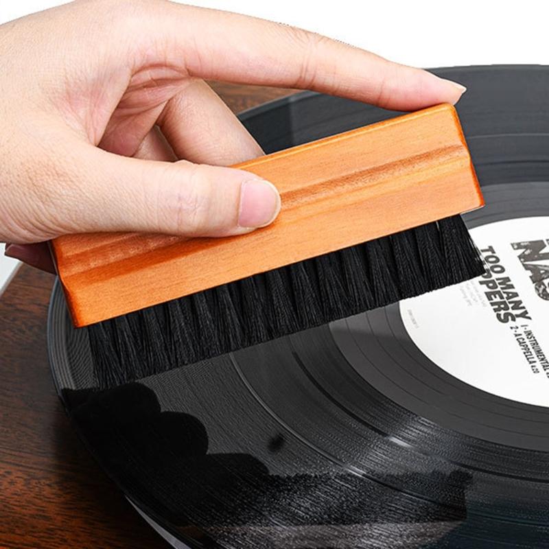 Vinyls Record Cleaning Brush Anti Static Velvet LP Cleaner Remove Dust Dirt & Debris Anti Static Design